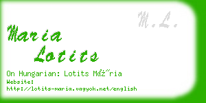 maria lotits business card